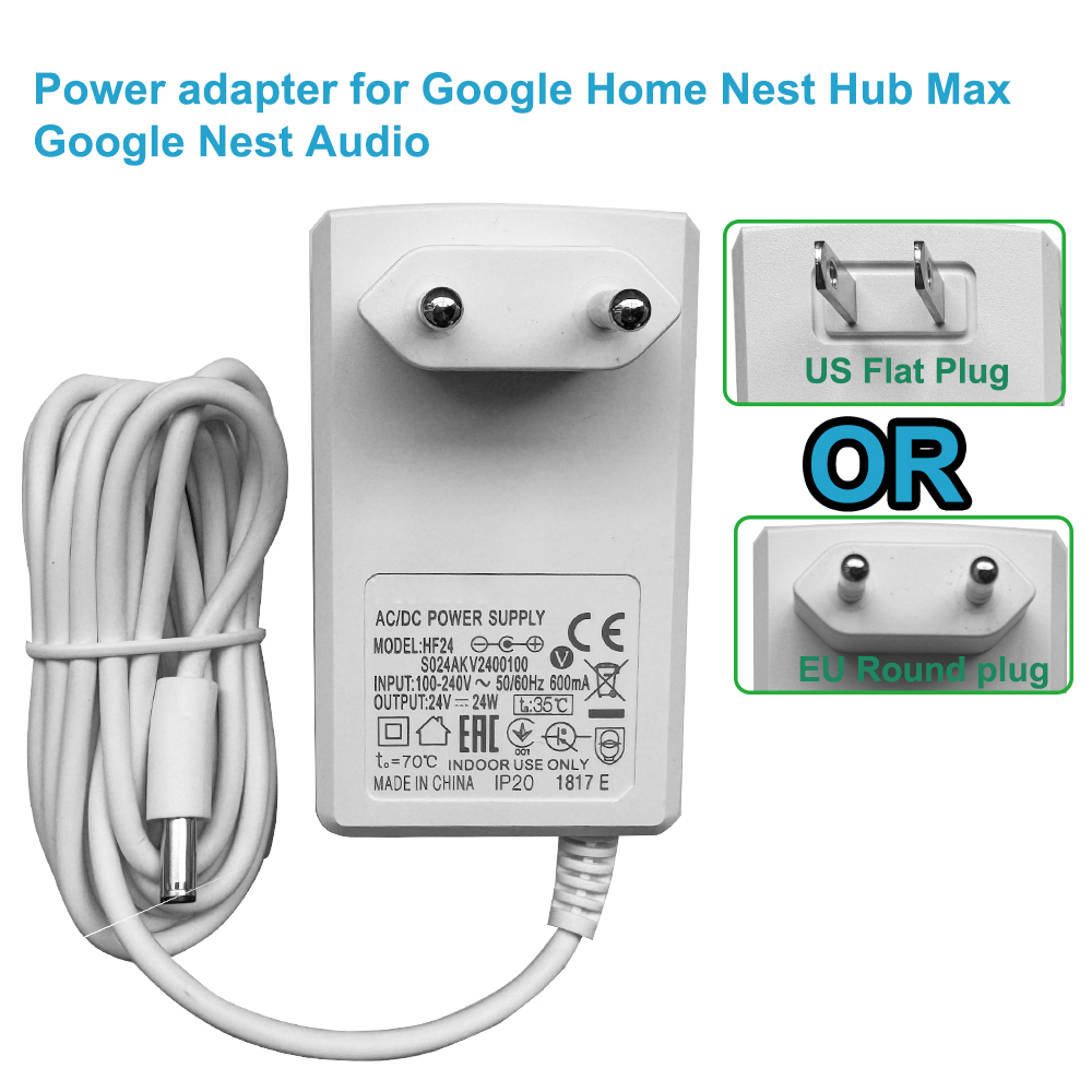 Google Speaker Nest Hub - 24V voedingsadapter voor Google Home Nest