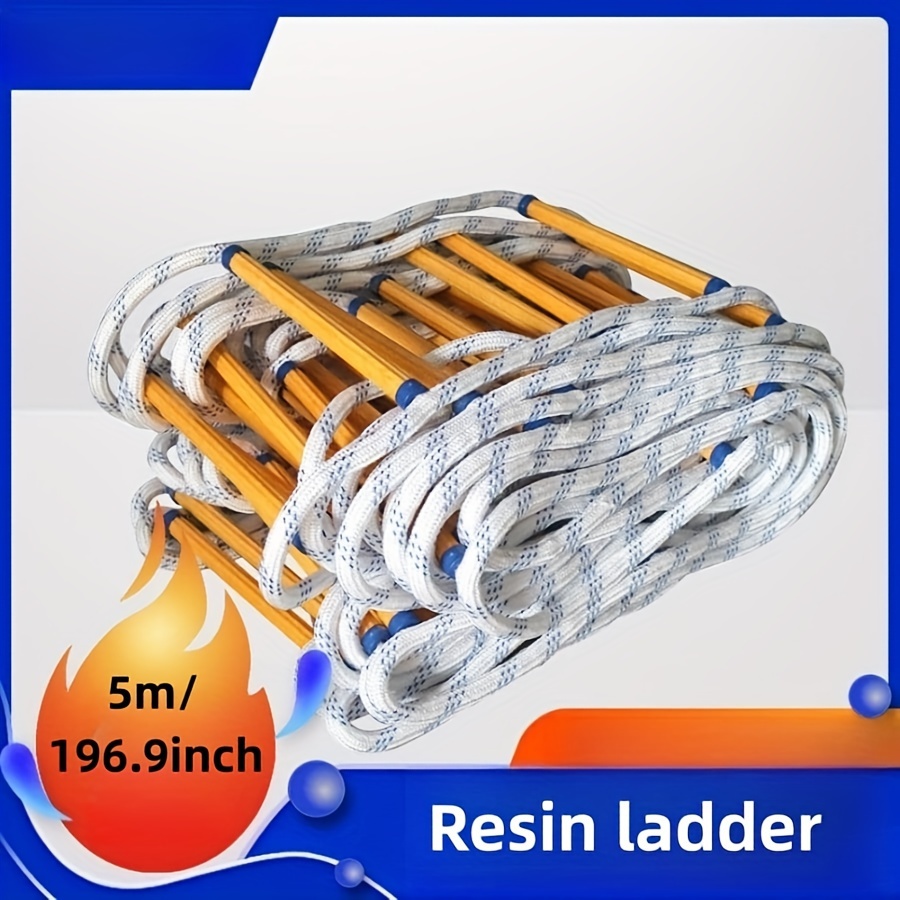Fire Escape Ladder - 5Meter Brandtrap Ladder Anti-Slip Rescue Touw