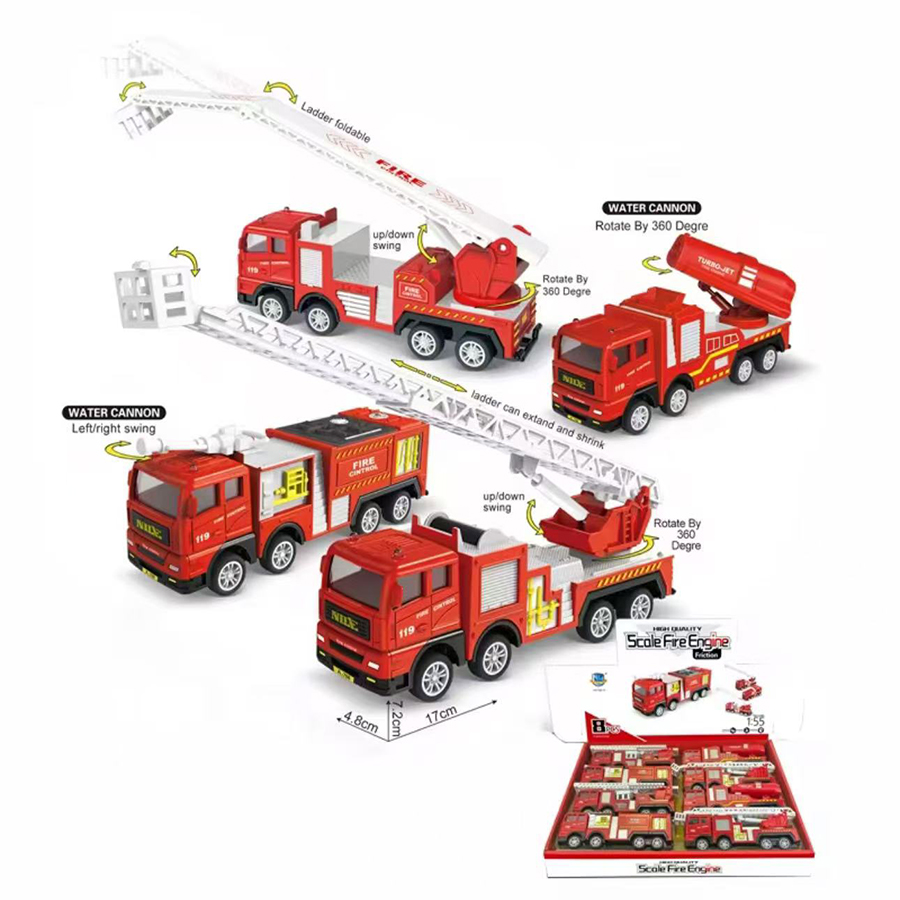 Fire Escape Ladder - 1pc-Legering Brandweerwagen 1:32 Simulatie Brandbestrijding Diecast