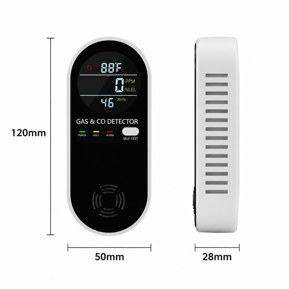 4-in-1 LED-display gasdetector - Co Detector Plug recensie en prijs